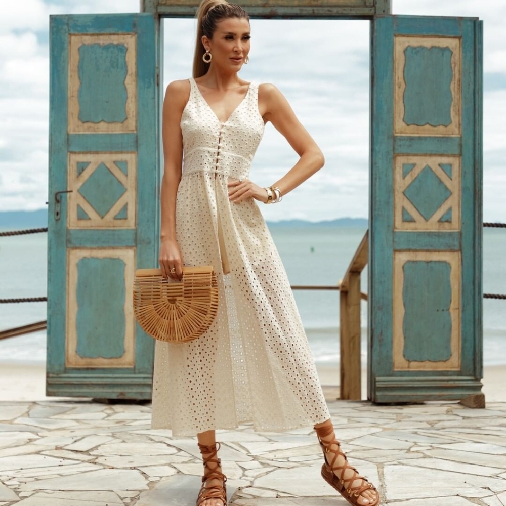 Sand Laise Maxi Chemise Set